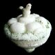 Bonbonnière signed SV: Snake and chick on eggs