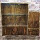 Vitrine Art Déco en noyer rénovée avec bar, rétro, vintage, années 40