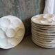 Vintage French oyster plate in majolica from Longchamp