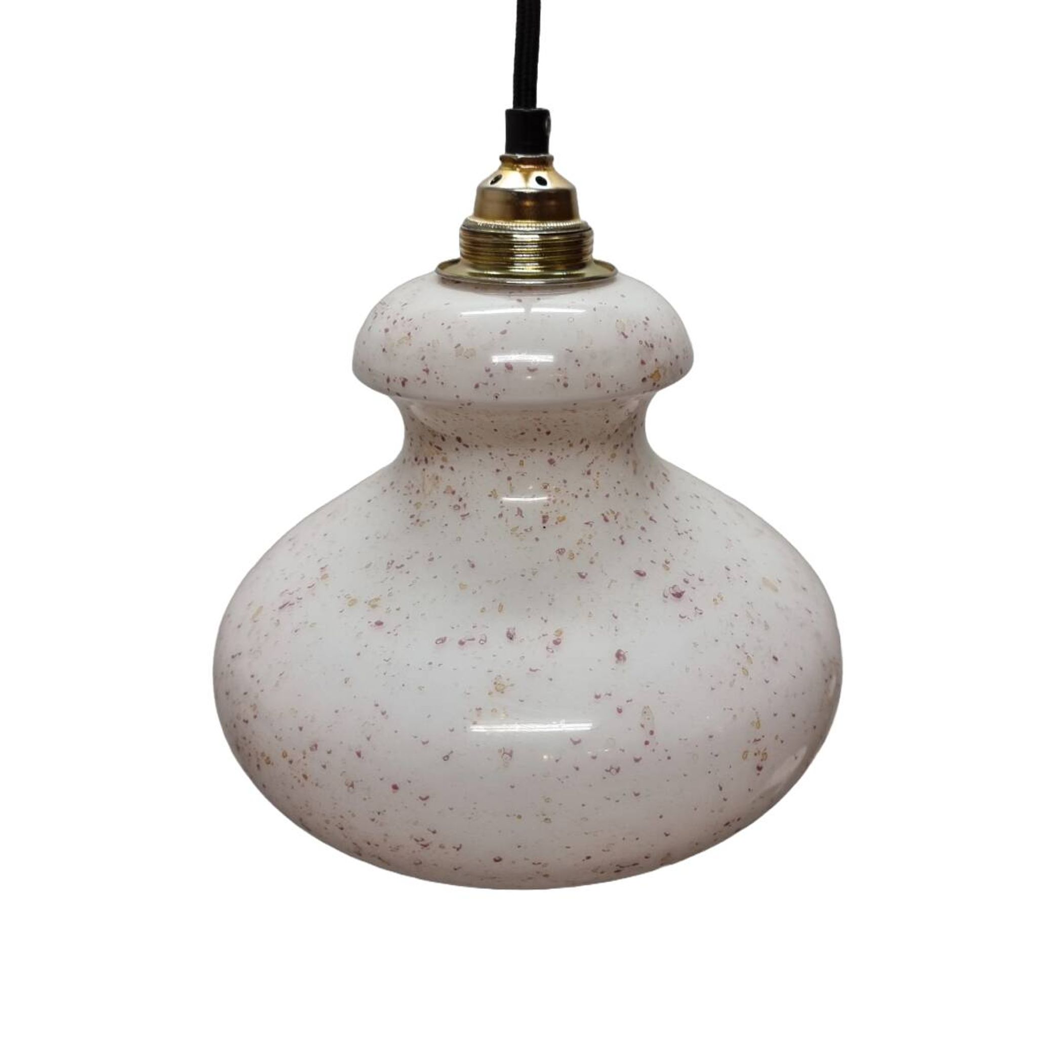 Vintage Pendant Lamp With Opaline Shade