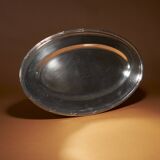 OVAL SILVER-PLATED METAL DISH, ERCUIS