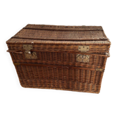 Old wicker transport trunk, early 20th century