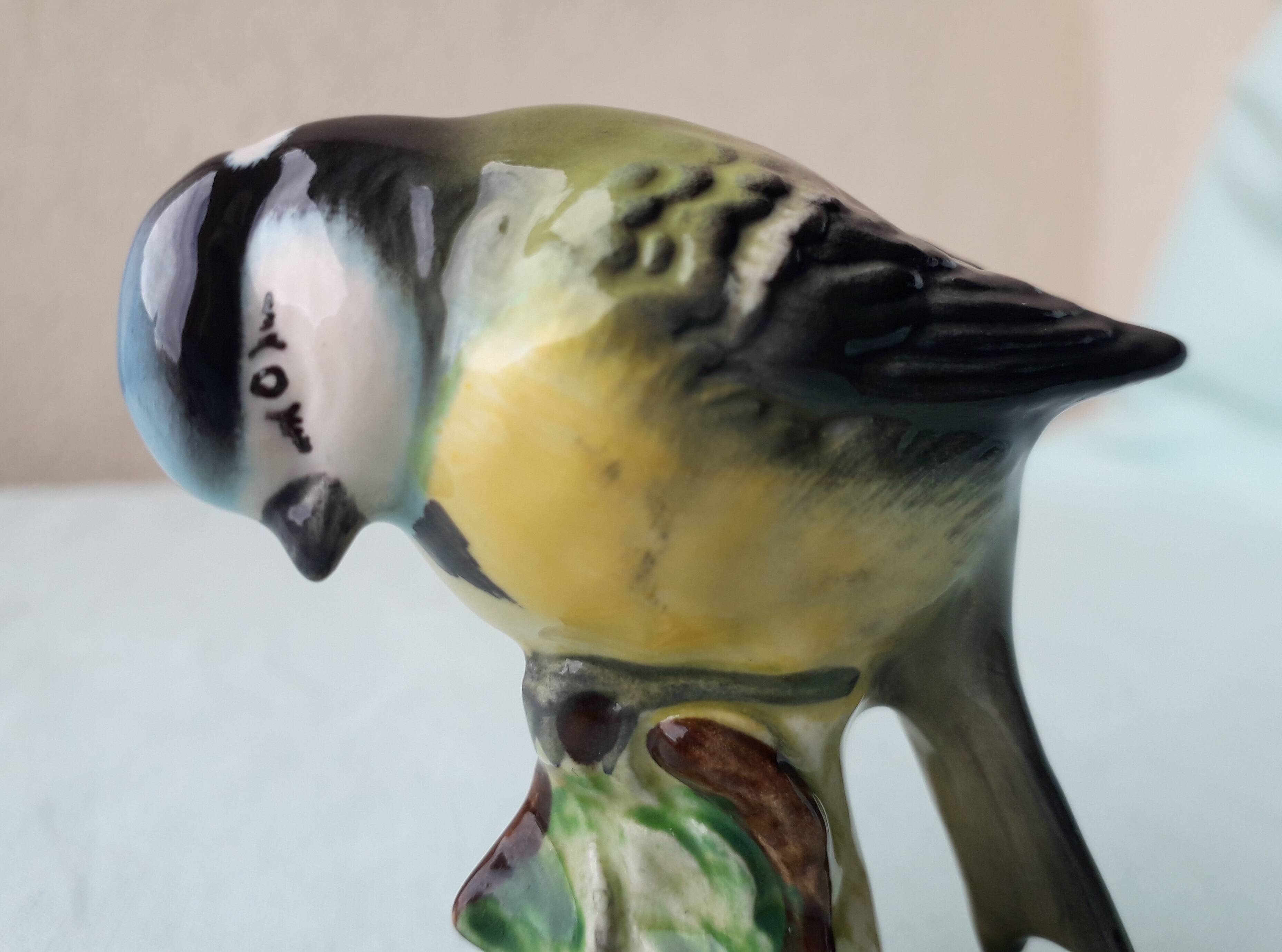 Oiseau mésange en céramique