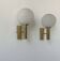 Vintage wall lamp, brass and opaline, Germany 1960