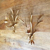 Pair of Italian sconces ear of wheat