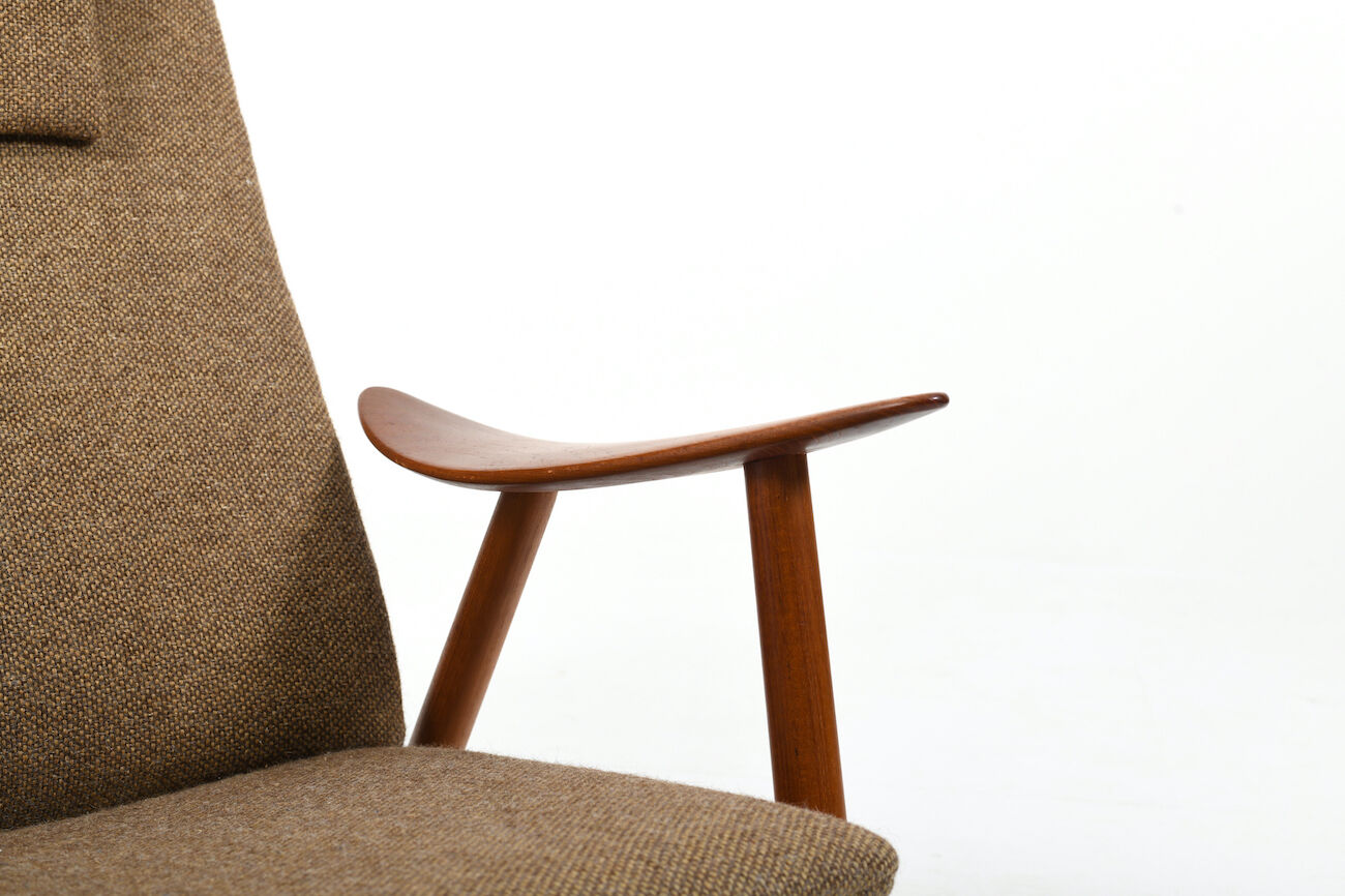 Mid Century Illum Wikkelsø Chaise longue en teck