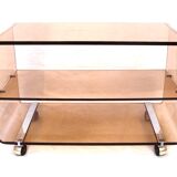 Plexiglas design rolling coffee table