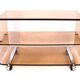 Table basse roulante design en plexiglas