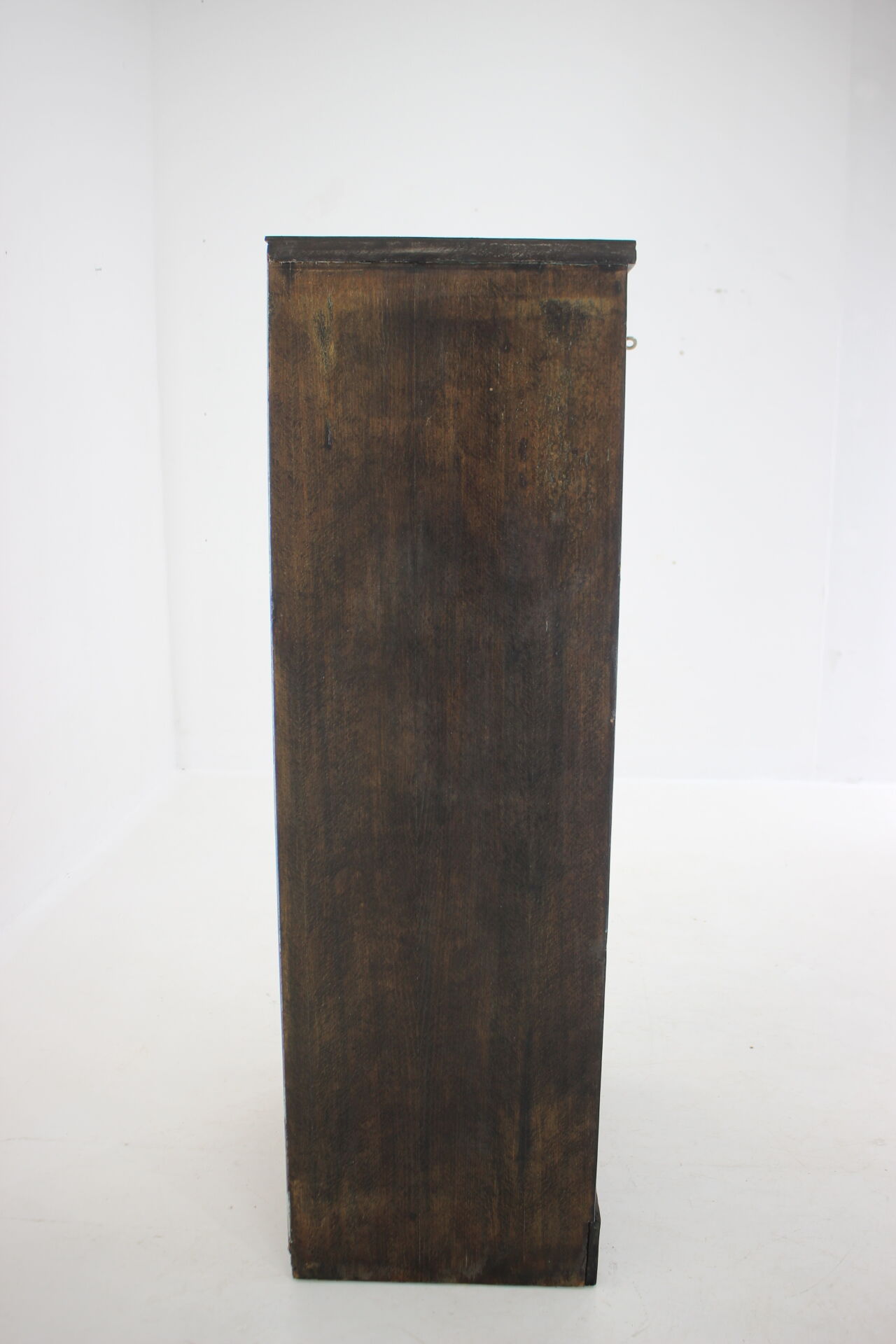 1960s beech tambour cabinet, czechoslovakia