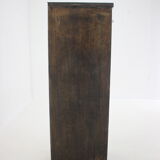 1960s beech tambour cabinet, czechoslovakia