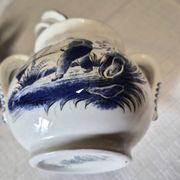 Rare Lunéville Art Deco tea set with Japonisme inspiration, 27 pieces.