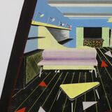 1950s shop fitting project - large original gouache - 1955 -
