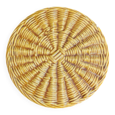 Plat en barbotine Vallauris décor panier tressé