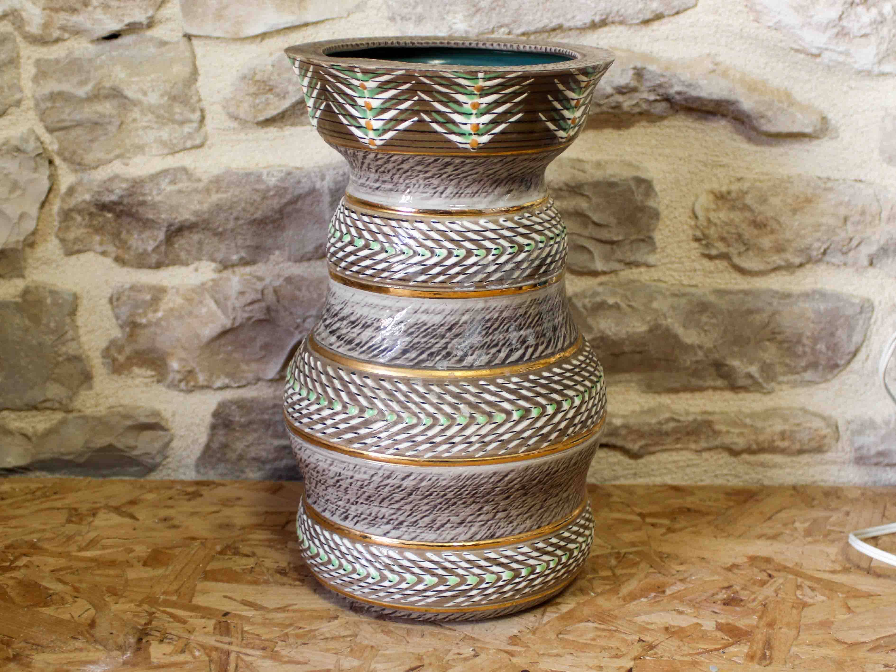 Large ceramic vase by Jacques Breugnot