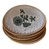 Set of 5 MBFA Pornic 70's dessert plates