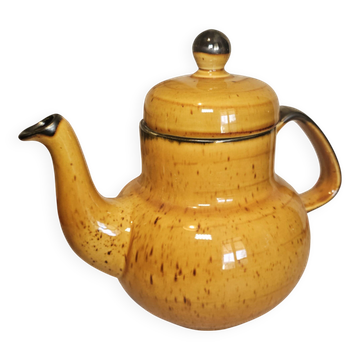 Cafetière vintage en porcelaine orange de Boch modèle Palma