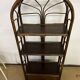 Vintage rattan and bamboo bookcase