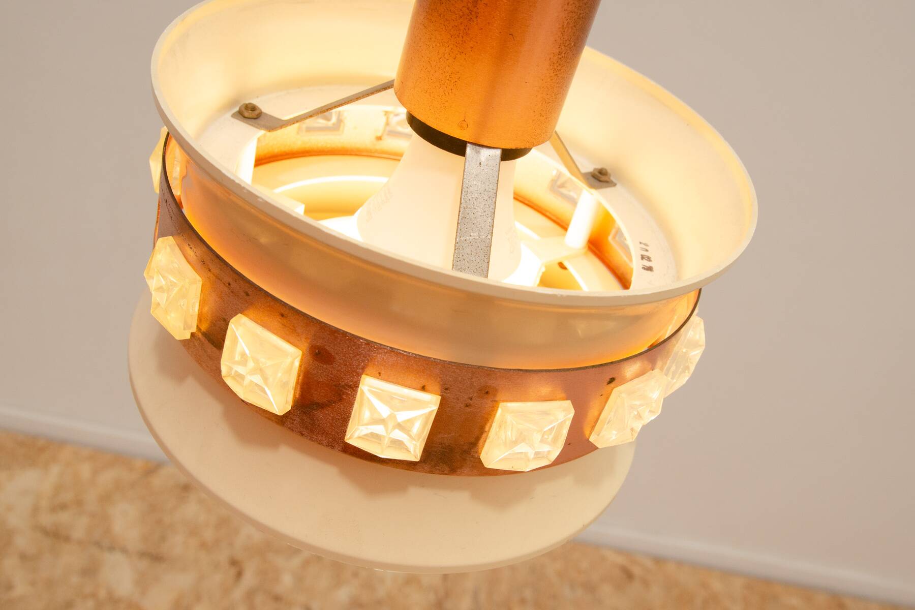 Mid century hanging lamp, Czechoslovakia, 1970´s