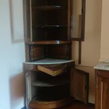 Large corner buffet in solid walnut Louis Philippe era around 1840