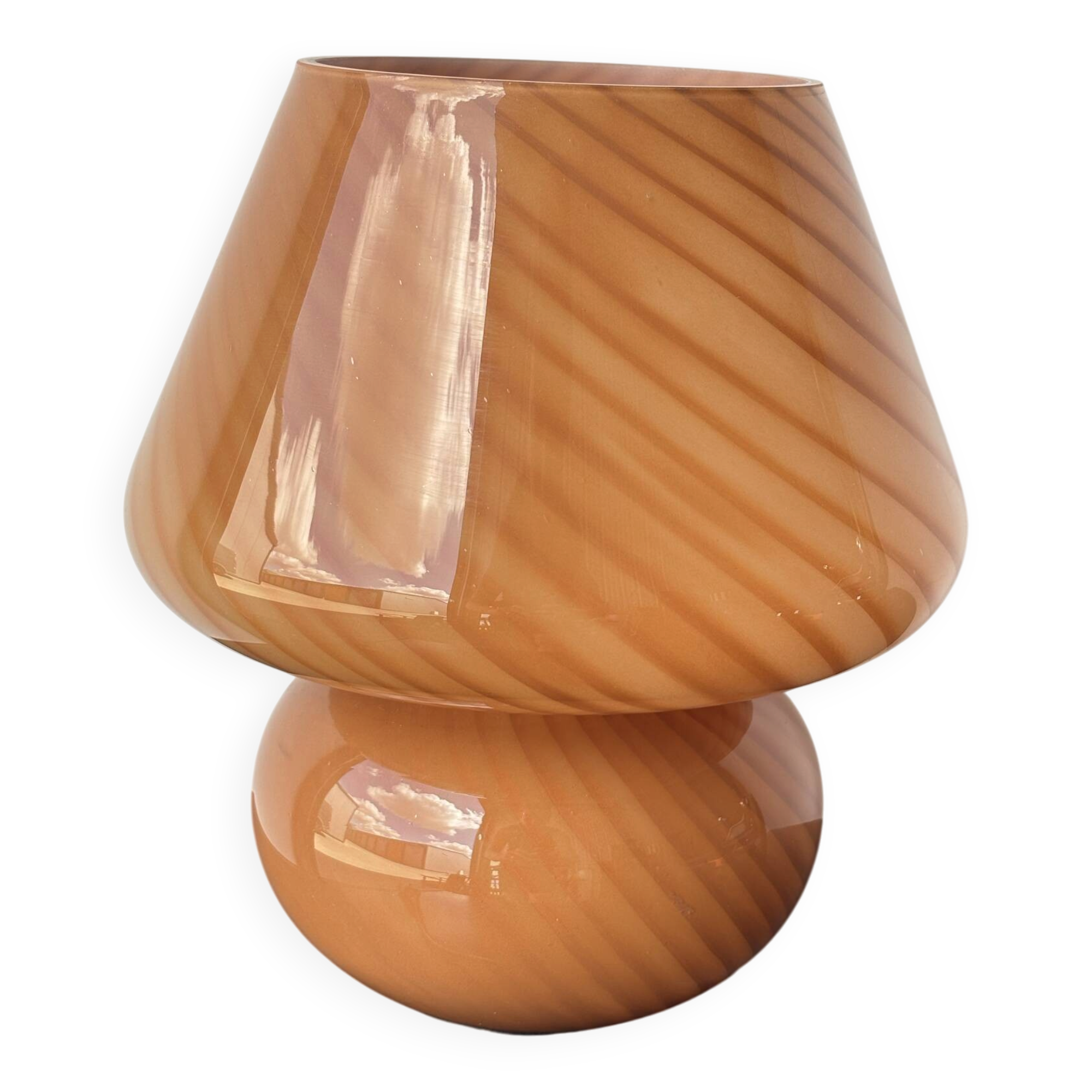 Blown glass lamp, Murano style, 1980s