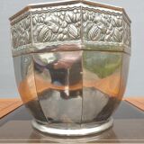 Art Deco chrome brass pot cache