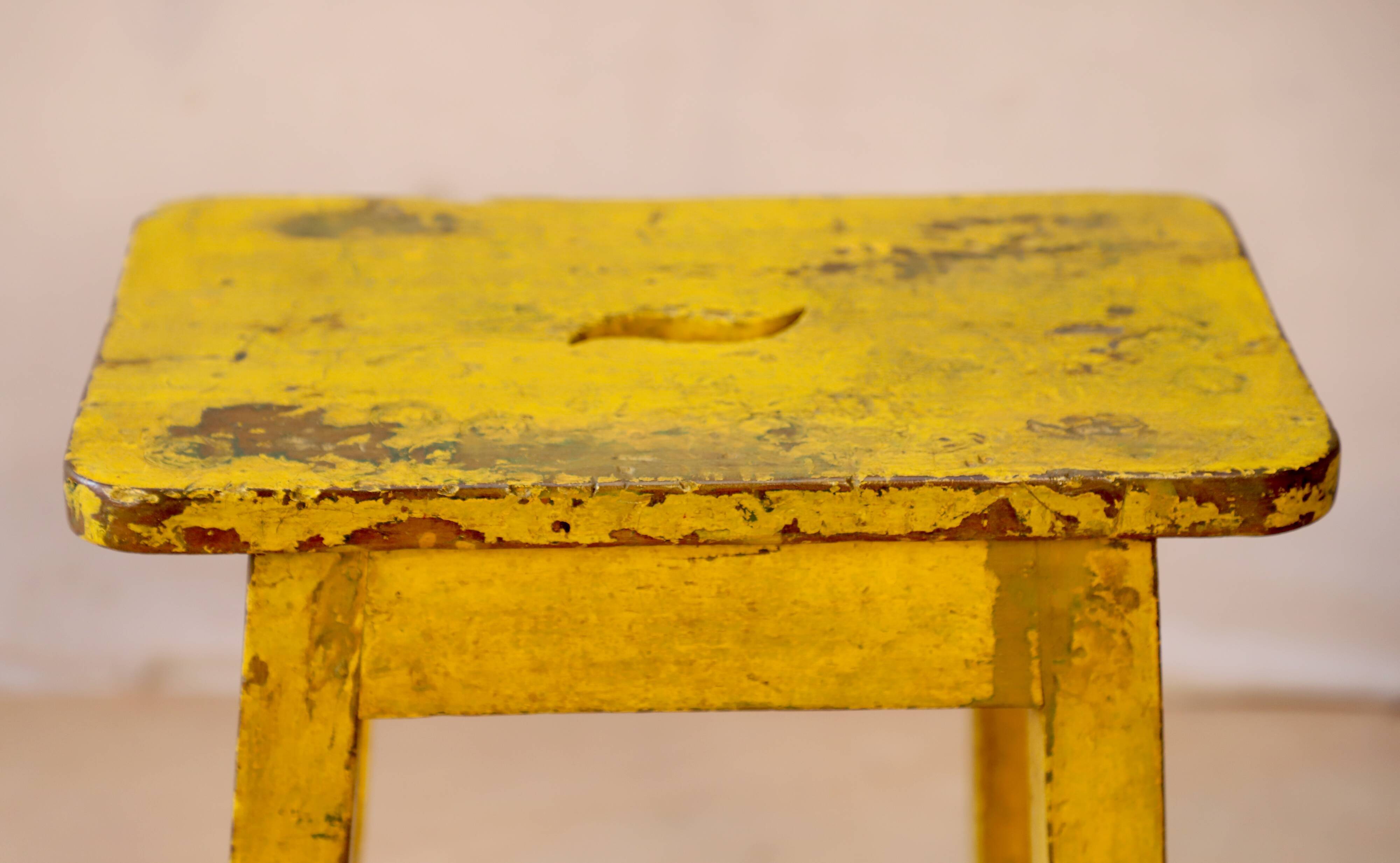 Old Burmese teak workshop stool