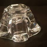 Corolla-shaped ashtray and pocket tray, Vannes Le Chatel crystal.