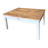 Table basse plateau aerogommé et pieds peints