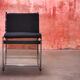 Set of four vintage chrome metal tube mid century chairs