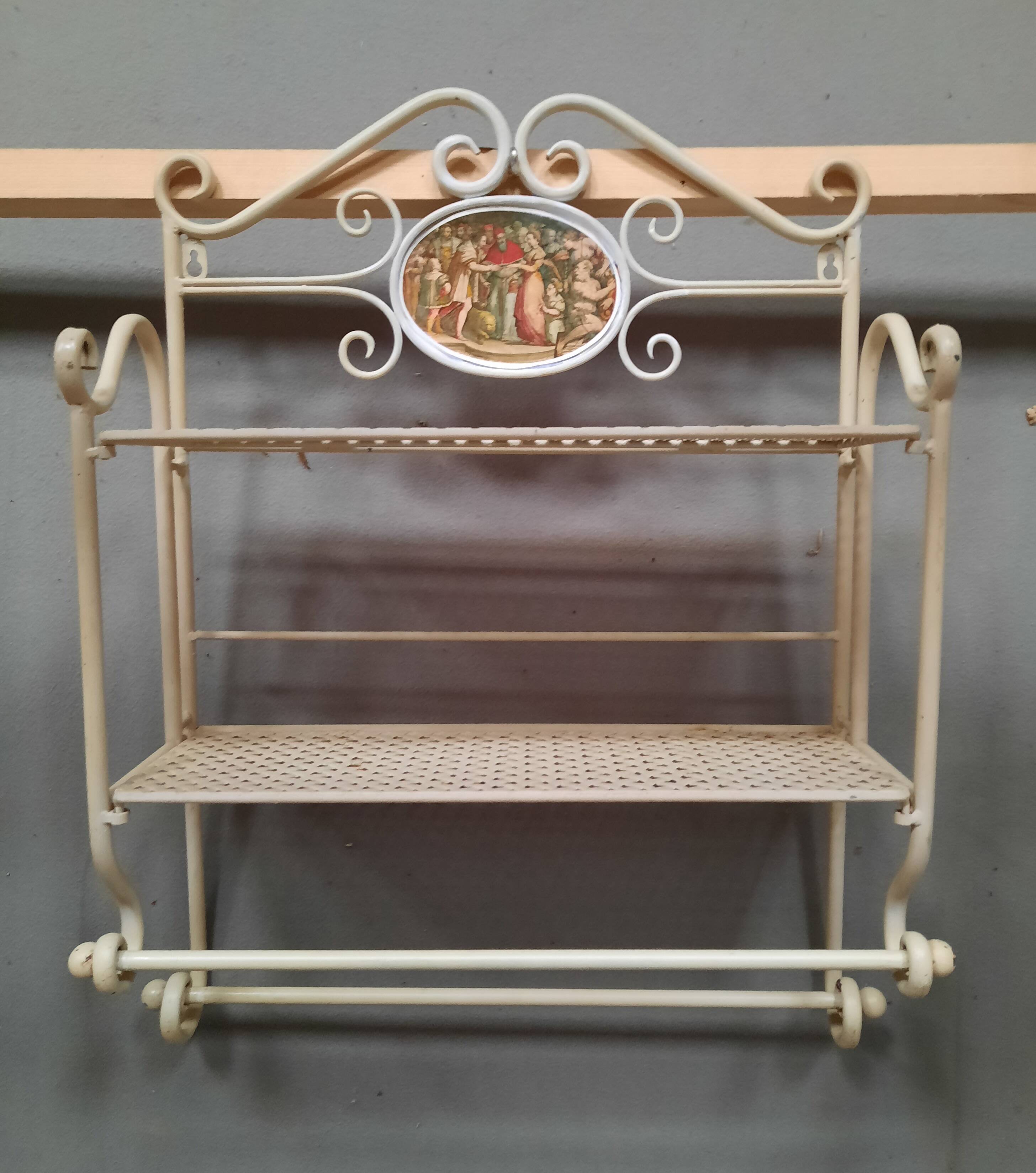 Metal wall shelf