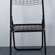 Vintage black metal folding chair 1970s