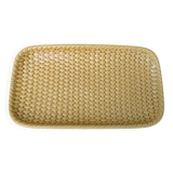 Old rectangular imitation wicker dish Gien Création Val d'Or