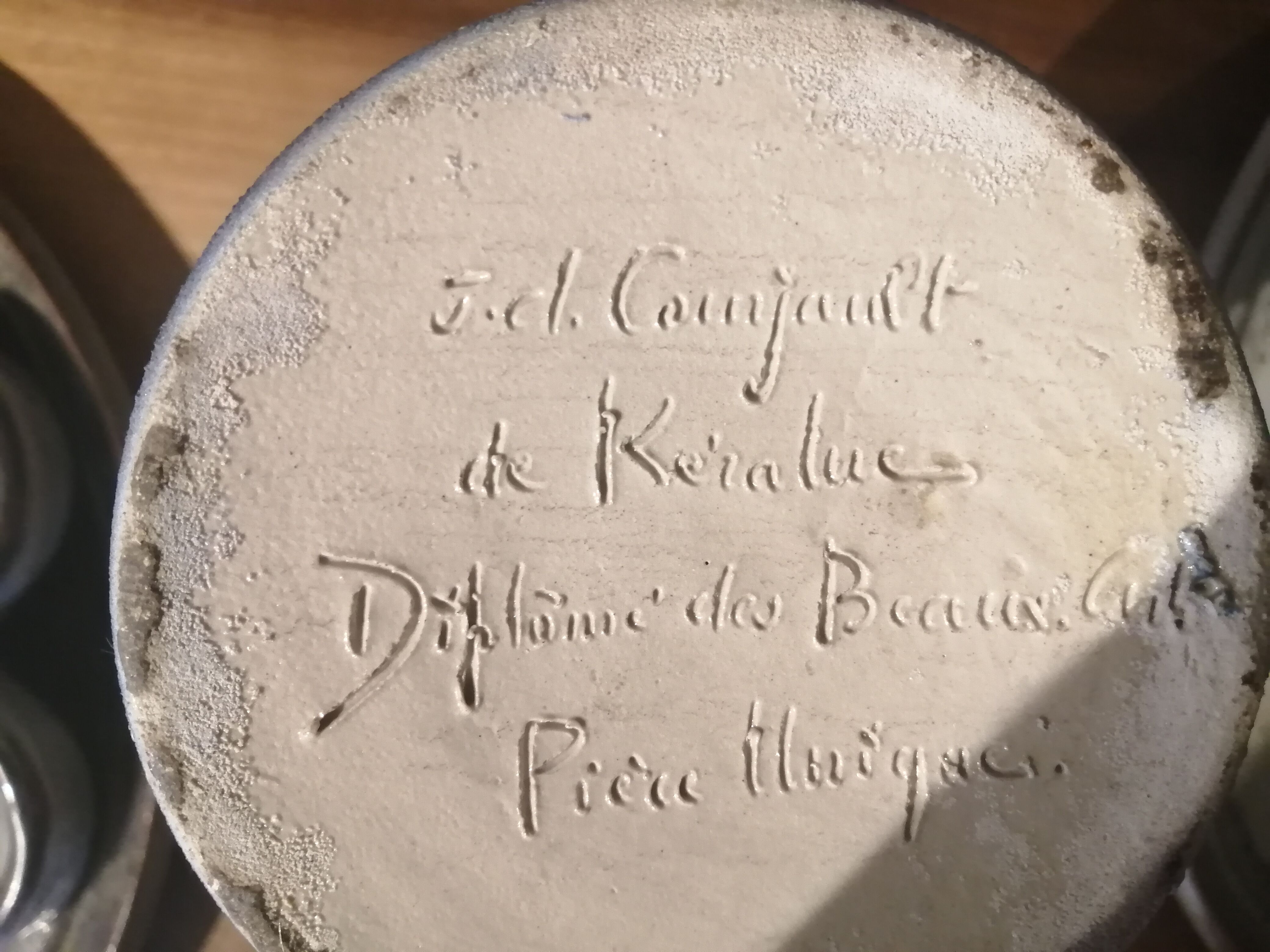 Vase signed Courjault