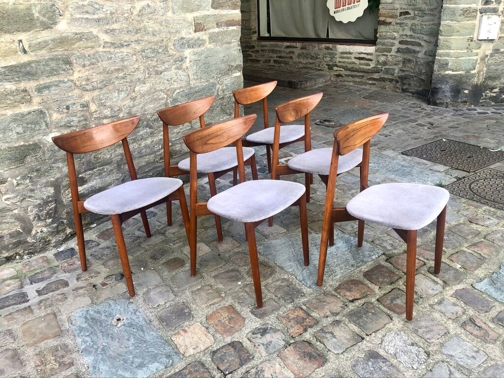 Set of six Harry Ostergaard chairs for Randers Mobelfabrick Denmark 1960