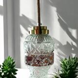 Vintage globe lamp with flower patterns
