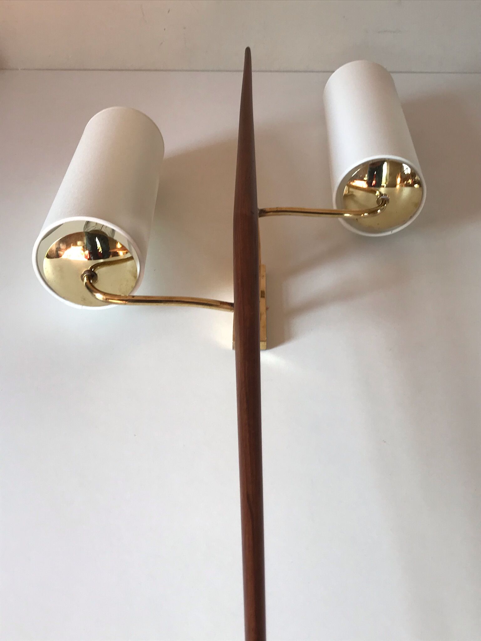 Brass and teak sconce design Lunel 1960