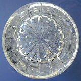 Conical carved crystal vase