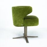Set of four green Gianni Moscatelli Swivel Poney Chairs for Formanova, 70s