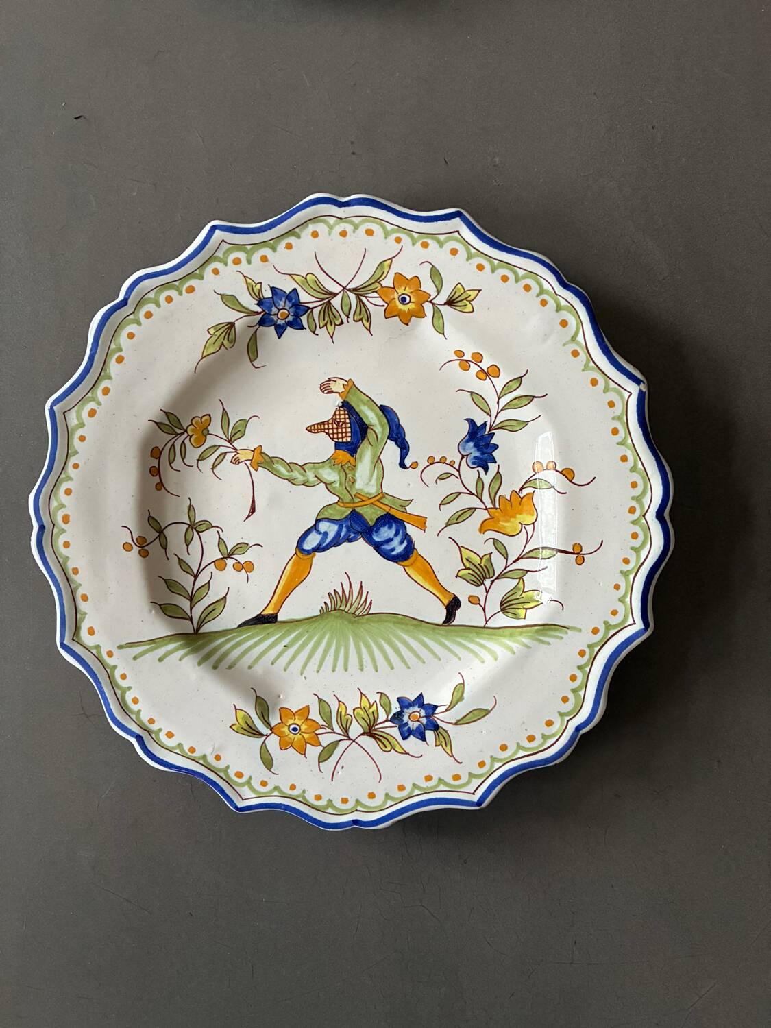 Set of Moustiers plates, 18th century