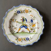 Set of Moustiers plates, 18th century