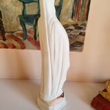 Religious Statuette of the Virgin Mary in Biscuit Porcelain