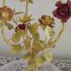 Large Vintage French FloralThree Arm Candelabra – Tied Bouquet Style