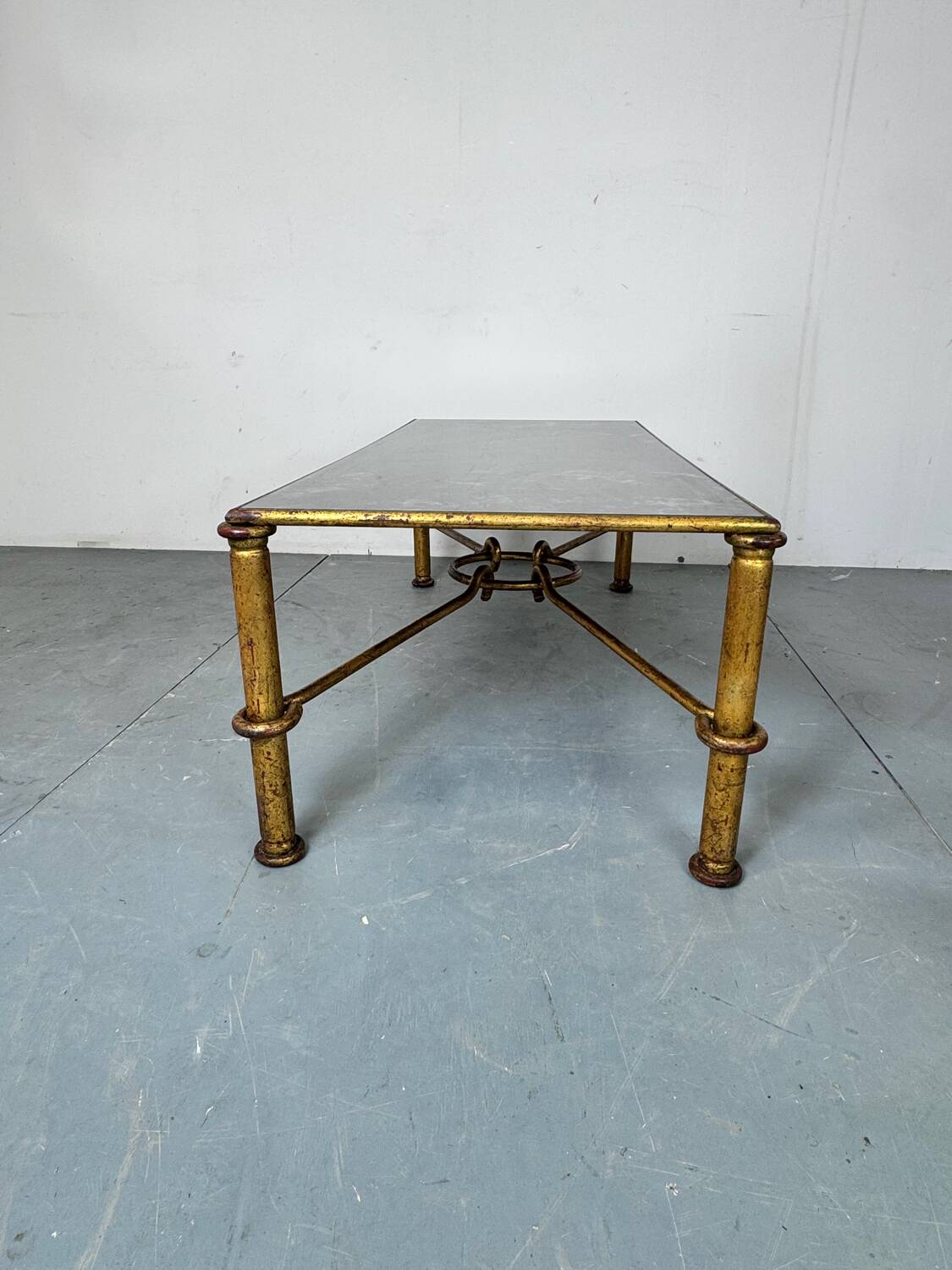 Gilded Regency coffee table by Giovani Banci for Hermès, Italy, 1970s