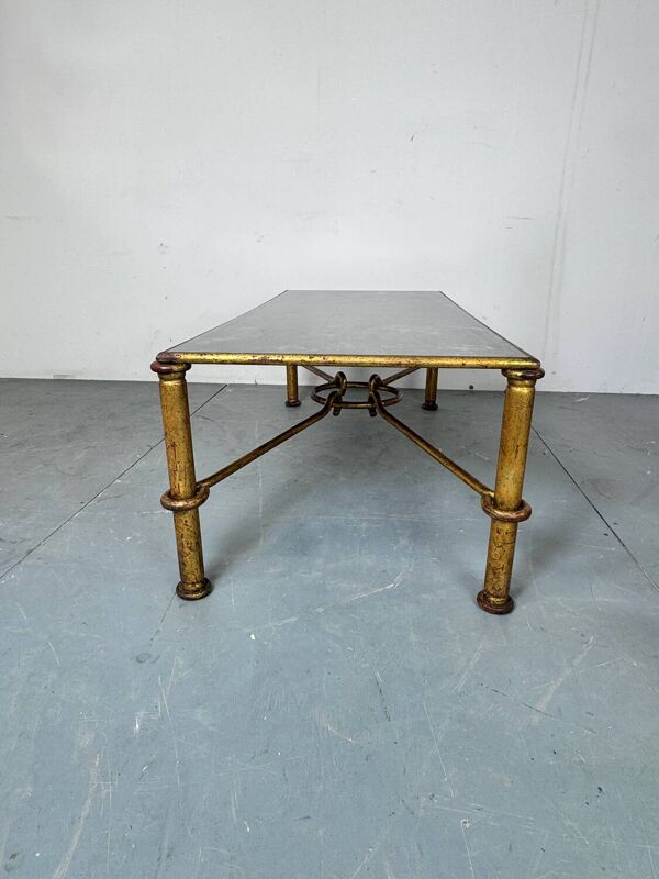 Table basse en laiton de style Régence par Giovani Banci pour Hermès, Italie, années 1970.