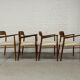 4 x fauteuils Niels Otto Møller / Modèle 56