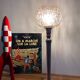 Lampe globe rose