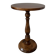 Small vintage wooden side table | Round accent table | Turned leg