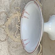 Coupe à fruits compotier en porcelaine blanche art déco