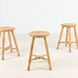 Danish Beech Stool, c.1960