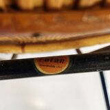 Vintage rare Dutch design rattan dinner chairs Dirk van Sliedregt